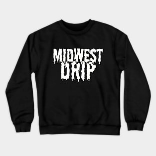 MIDWEST DRIP Black&White Crewneck Sweatshirt